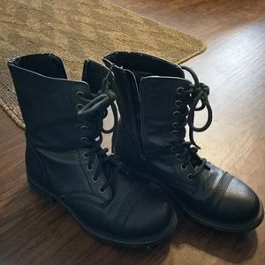Black Target combat boots